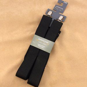 Arrow - Black and Stainless Steel Suspenders with Tags